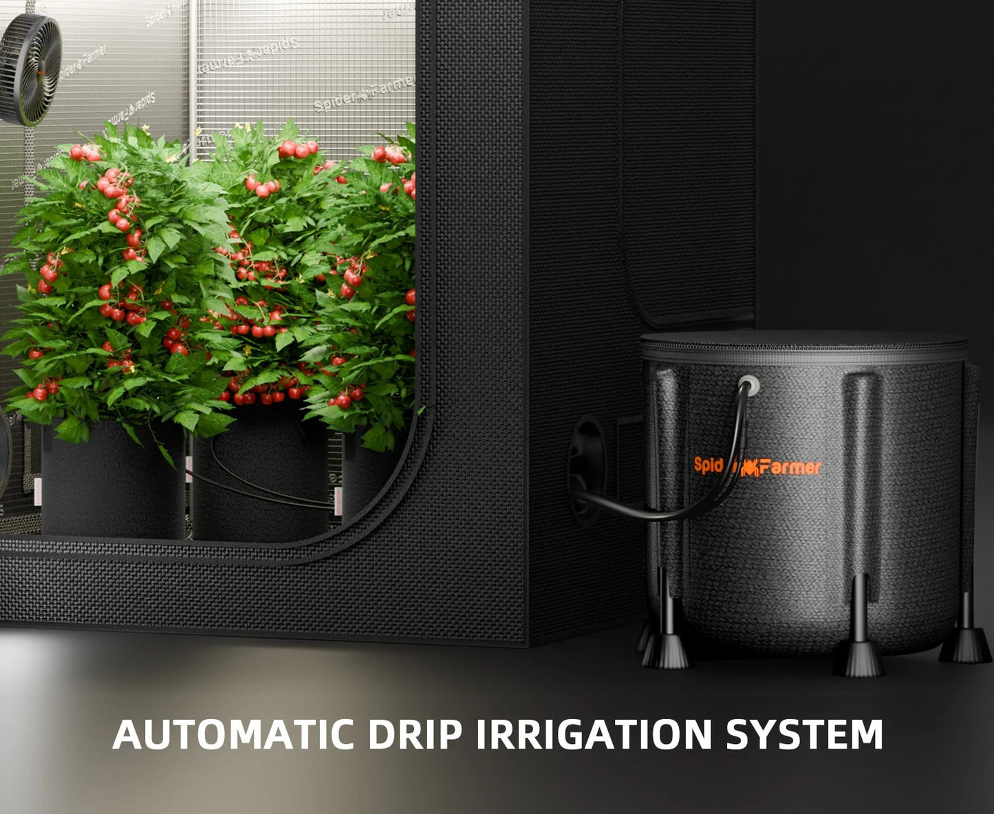 Automatic drip irrigation system for plants, water pump with 8 drip nozzles