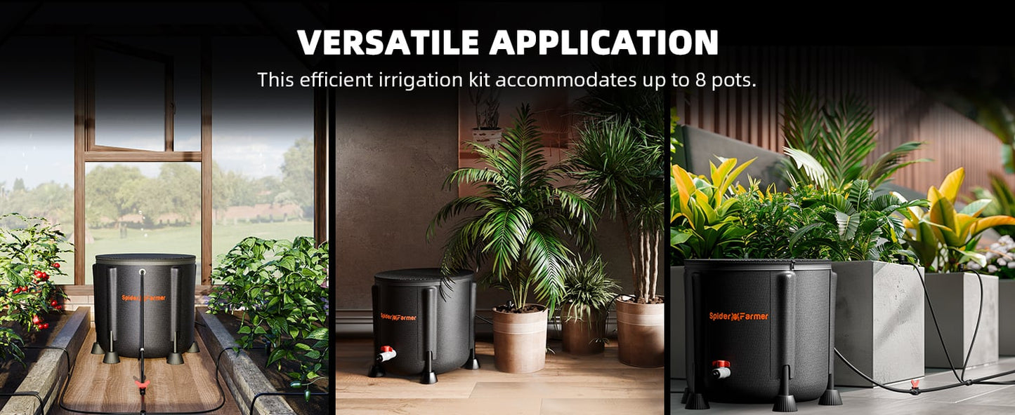 Automatic drip irrigation system for plants, water pump with 8 drip nozzles