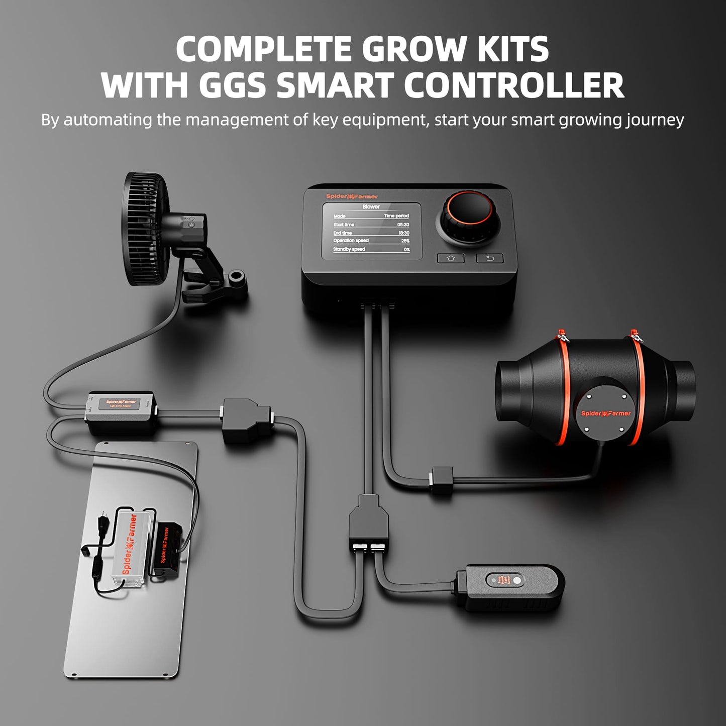 Spider Farmer® SF-2000 mit GGS Controller - Smart Growing mit App-Steuerung