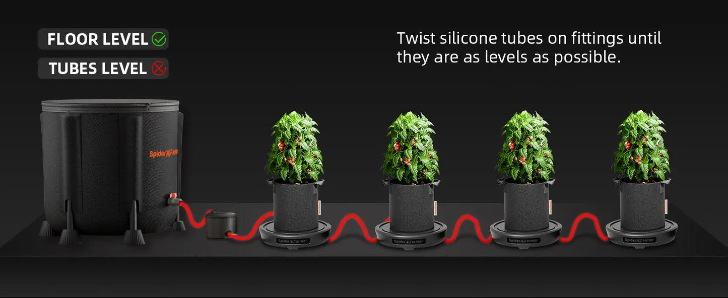2-teiliges Selbstbewässerungssystem für Indoor-Zuchtzelte und Gewächshäuser - organic-design.com