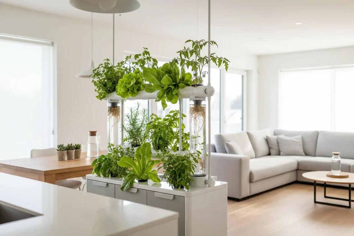 Kompaktes Hydroponiksystem für den Hausgebrauch