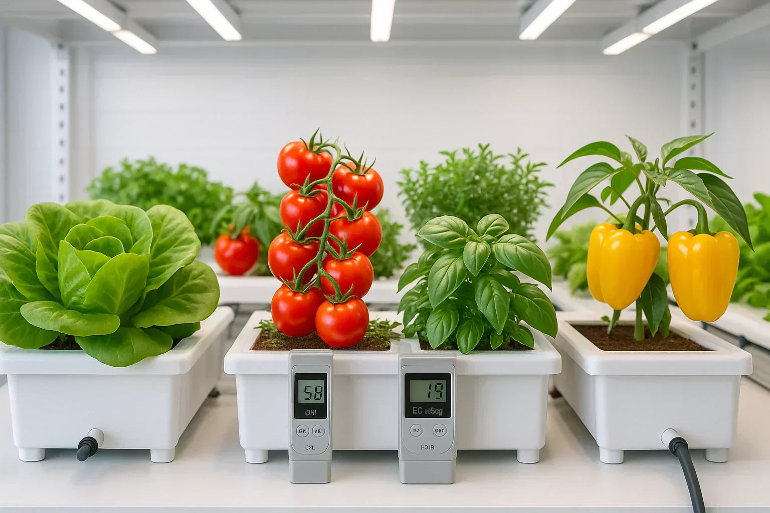 Optimale pH-, EC- und Luftfeuchtigkeitswerte für hydroponischen Gemüseanbau - Der komplette Leitfaden