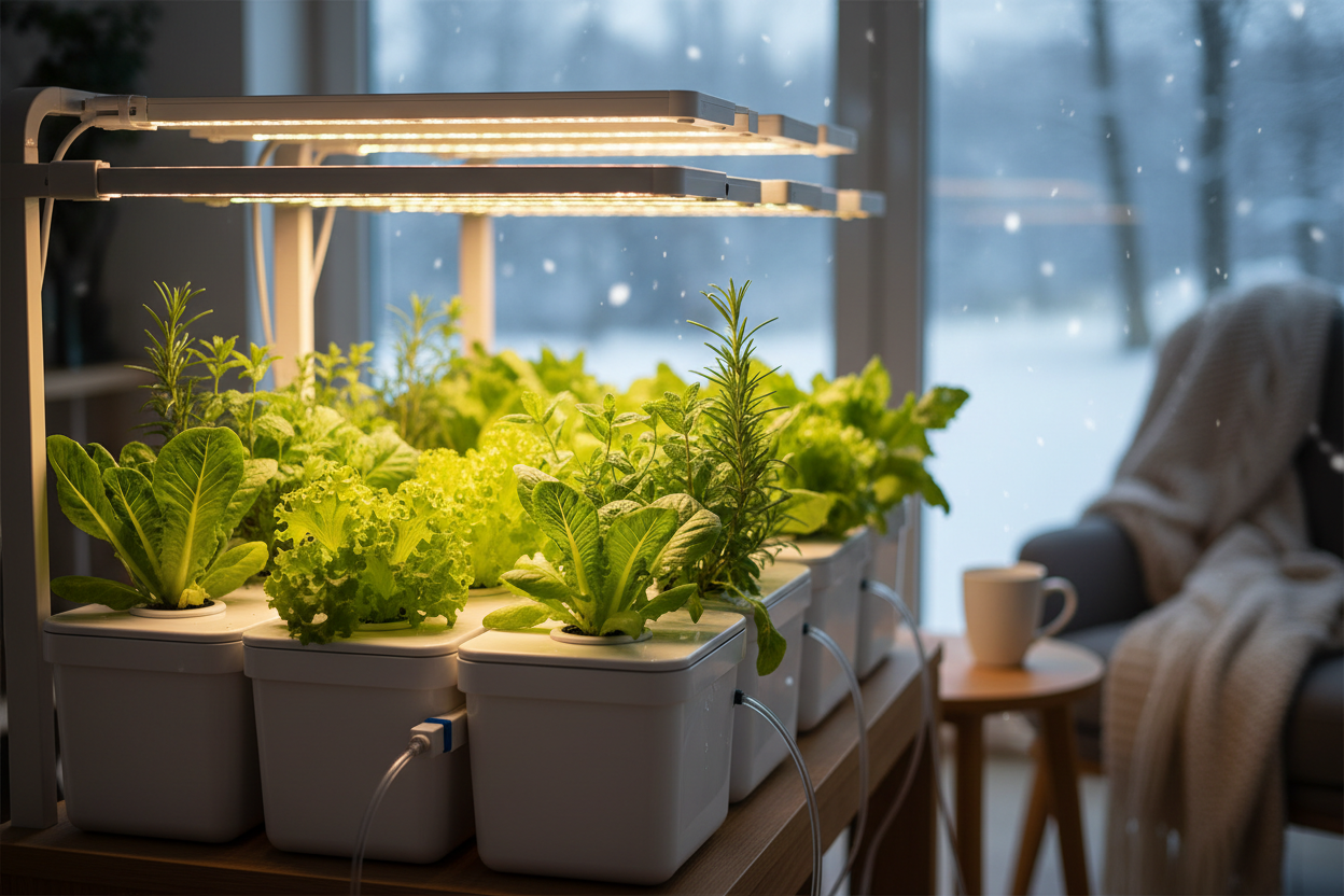 Frisches Wintergemüse aus dem Indoor-Garten – Dein Guide für Hydroponik im Winter