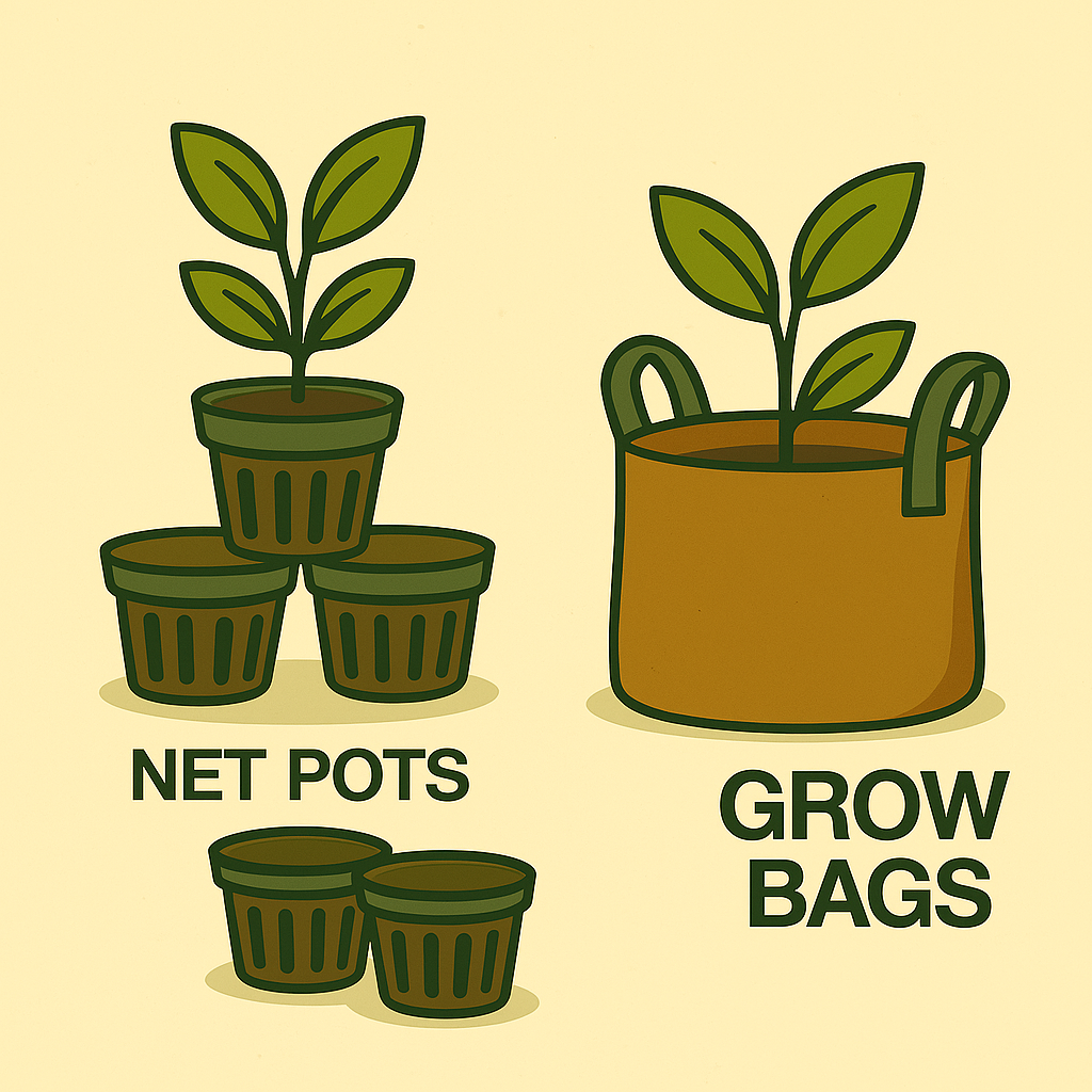 Netztöpfe & GrowBags für Deine Pflanzen