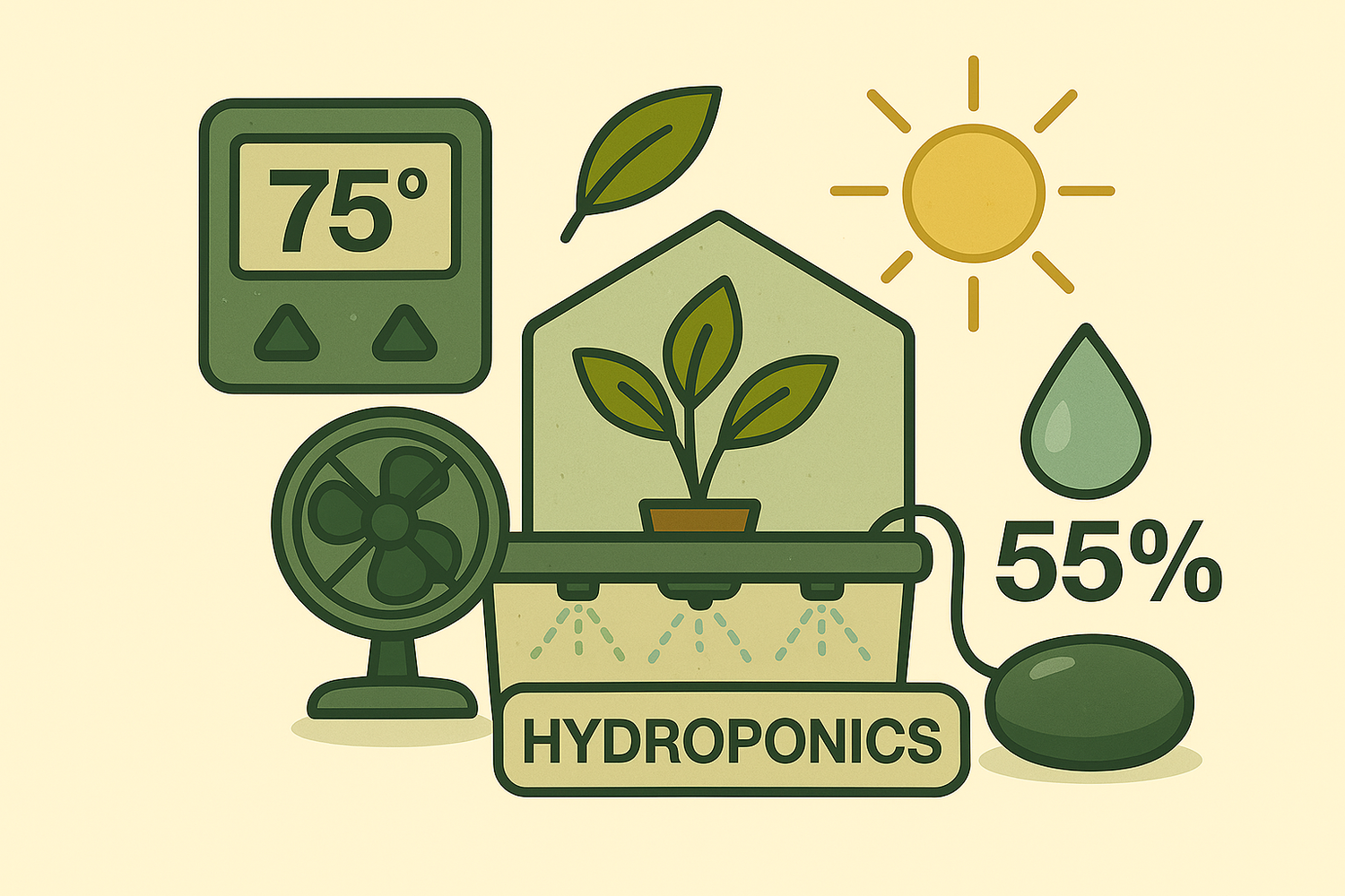 Klimatisierung für Hydroponik