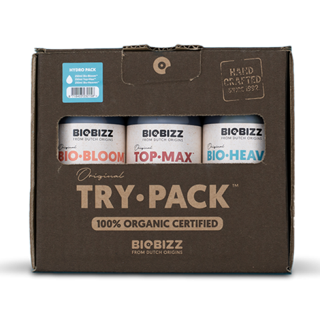 Biobizz Hydro Dünger Flaschen - Bio-Grow, Bio-Bloom und Top-Max für optimales Pflanzenwachstum"