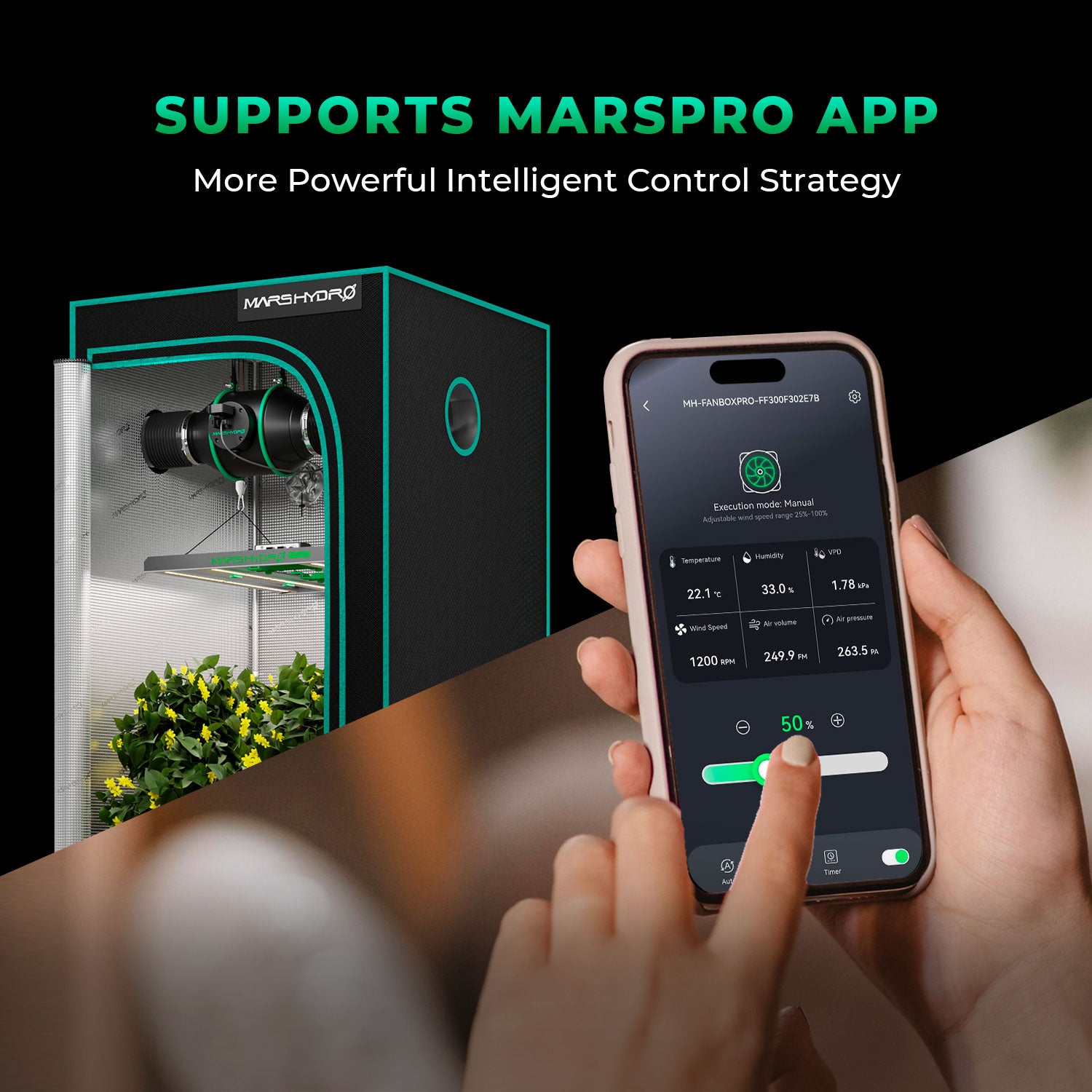 Mars Hydro FC-E1500 150W Growbox Komplettset - organic-design.com