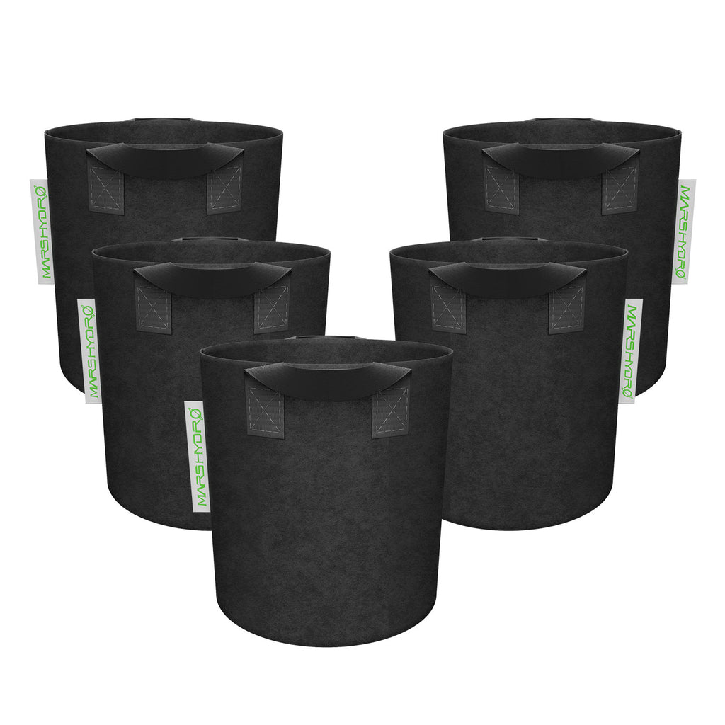Mars Hydro Grow Bags 19L - 5er Pack Premium Stofftöpfe für Indoor Growing