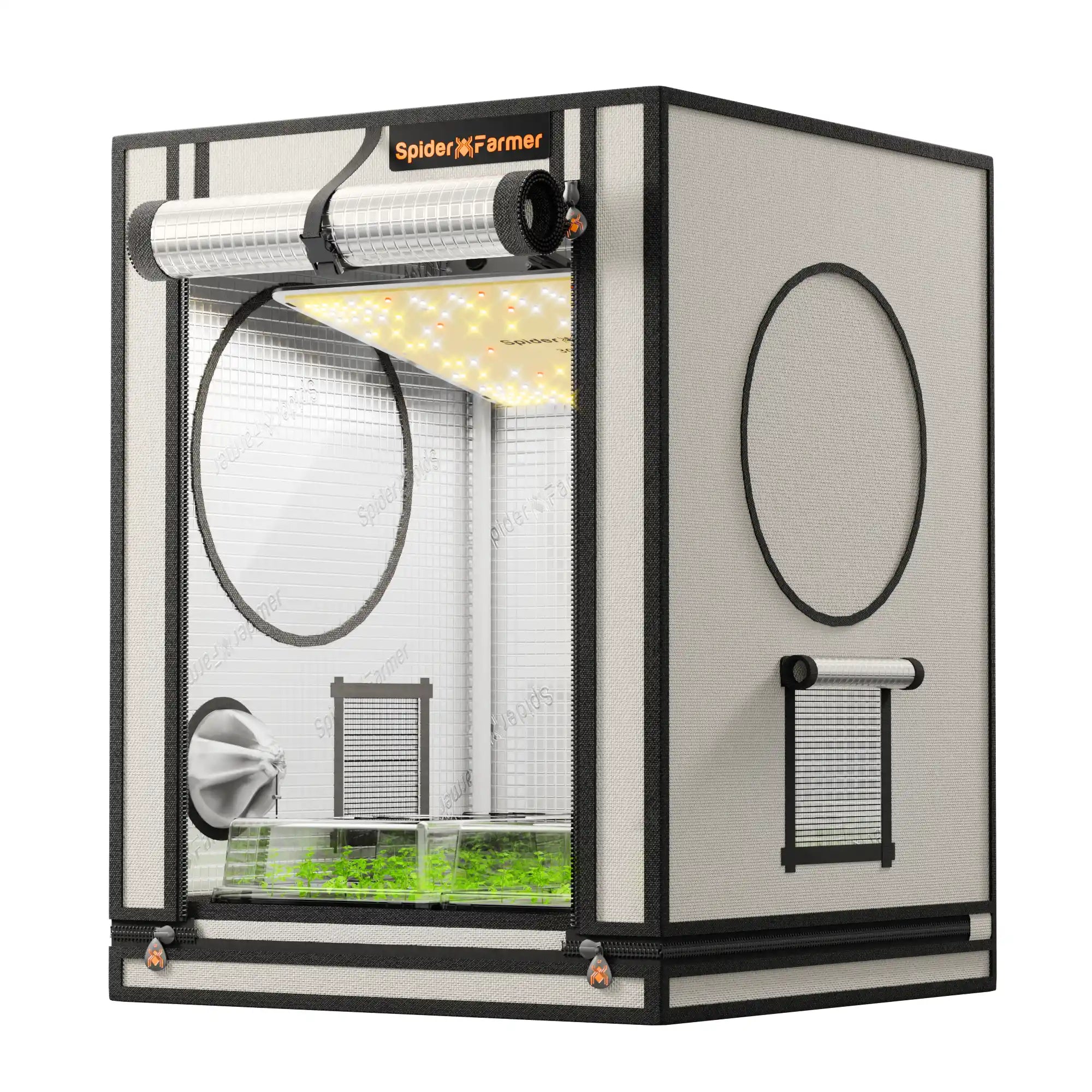 Spider Farmer PRO Growzelt 60x60x80 cm mit Grow-Light und Anzuchtschale