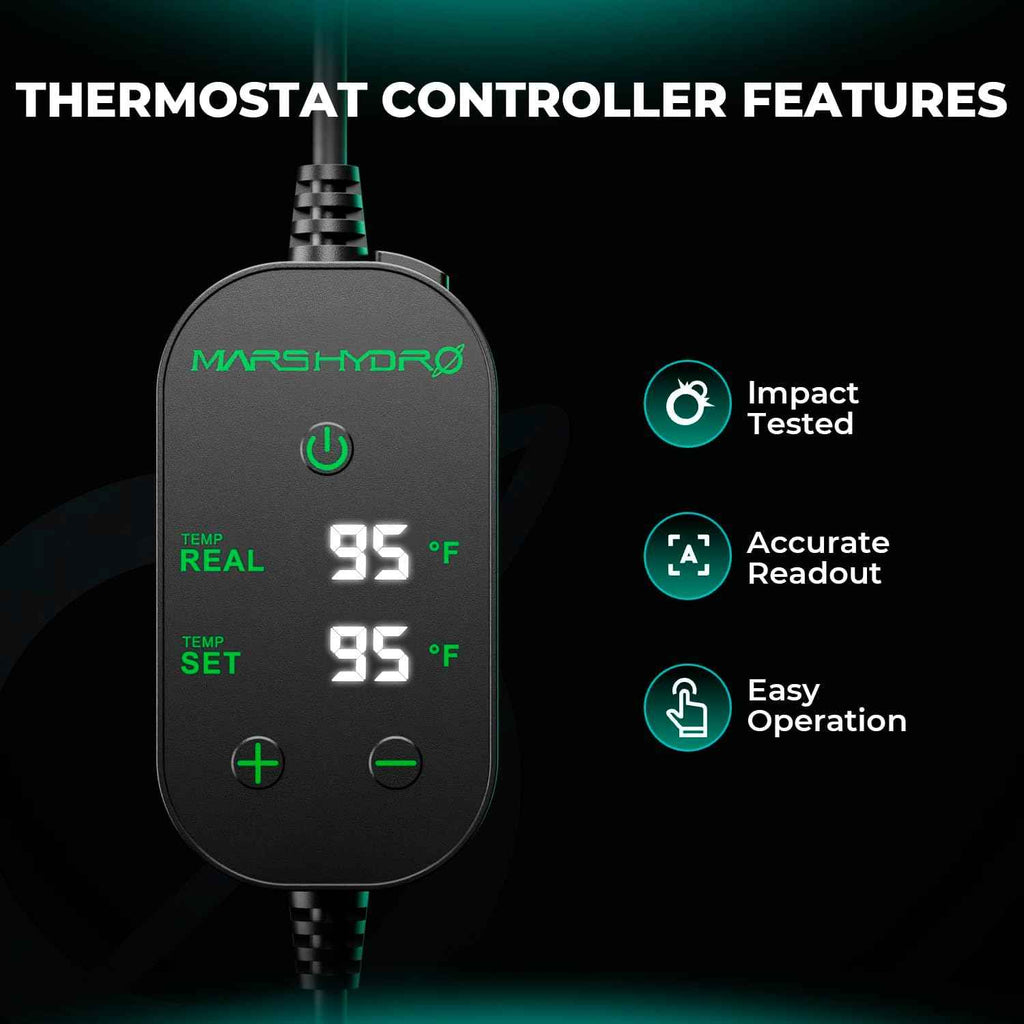 Mars Hydro Heizmatte 25×52 cm mit digitalem Thermostat