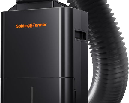 Spider Farmer 12L Luftentfeuchter schwarz - Professionelle Entfeuchtung für Indoor Growing