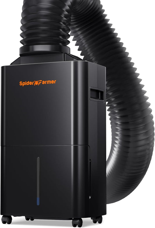 Spider Farmer 12L Luftentfeuchter schwarz - Professionelle Entfeuchtung für Indoor Growing