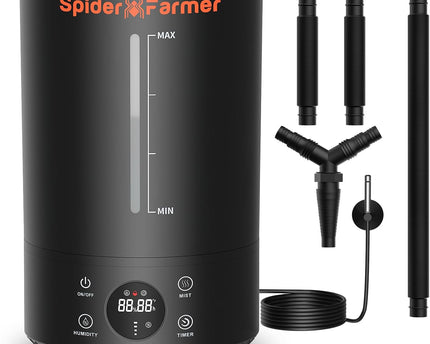 Spider Farmer 6L Luftbefeuchter schwarz - Ultraschall Kaltnebel mit Digitalanzeige