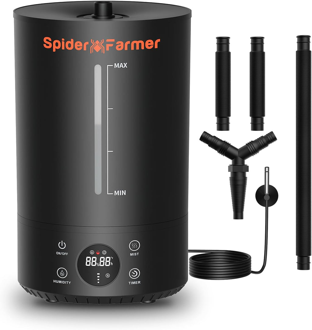 Spider Farmer 6L Luftbefeuchter schwarz - Ultraschall Kaltnebel mit Digitalanzeige