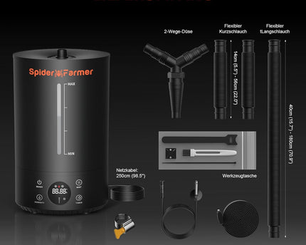 Spider Farmer Luftbefeuchter Zubehör - Feuchtigkeitssensor und Schläuche