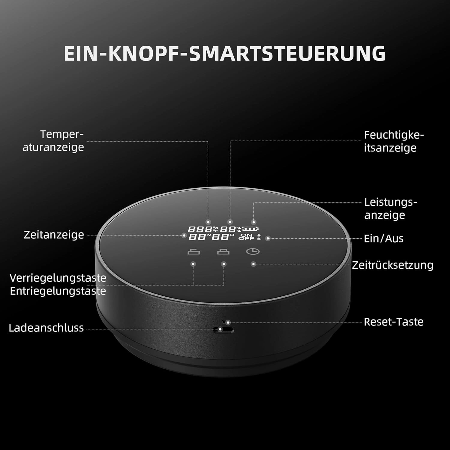 Spider Farmer® 2L Auto-Cure Smart Jar - smarte Gewürz & Kräutermühle - smarte Steuerung per Knopfdruck