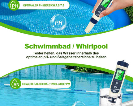 Pious Einsteiger-Multi-Messgerät PH / EC / TDS / Temp