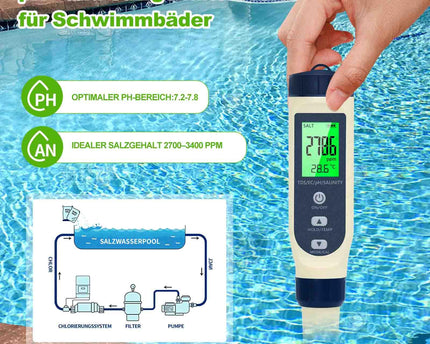 Pious Einsteiger-Multi-Messgerät PH / EC / TDS / Temp