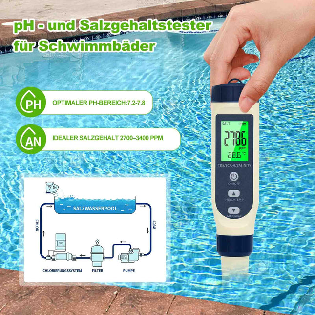 Pious Einsteiger-Multi-Messgerät PH / EC / TDS / Temp