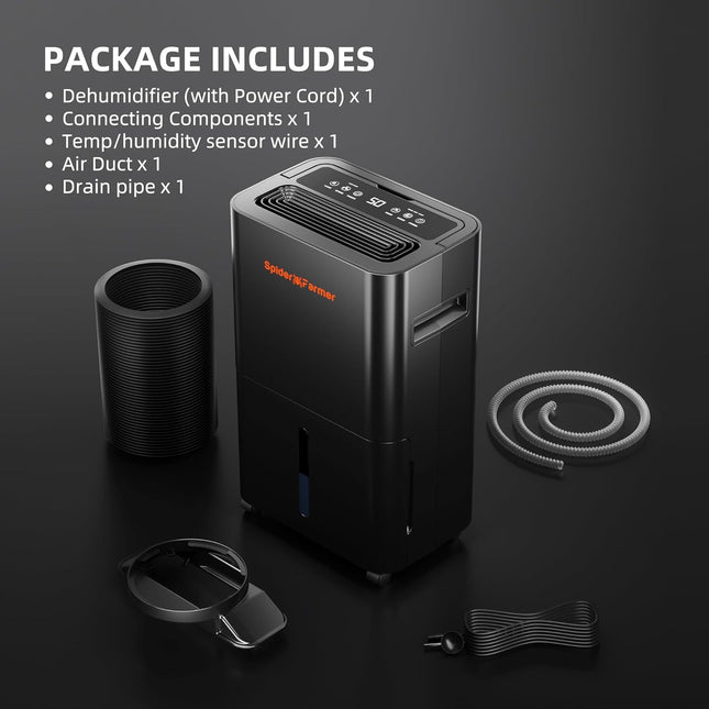 Spider Farmer Luftentfeuchter Zubehör - Ablaufschlauch und Luftfilter