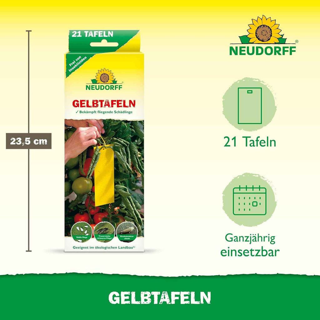 Gelbtafeln 7,5 x 20 cm – Neudorff 21 Stück Verpackungsgröße