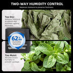 Spider Farmer® 2L Auto-Cure Smart Jar - smarte Gewürz & Kräutermühle - Feuchtigkeitskontrolle