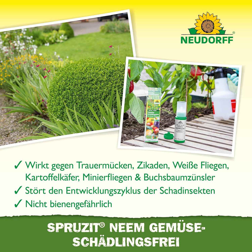 Spruzit NEEM GemüseSchädlingsfrei 75 ml – Neudorff Bio-Konzentrat