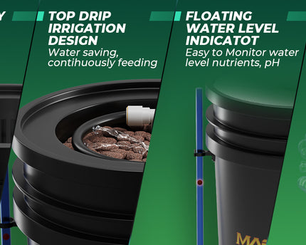 Mars Hydro 4 Eimer 5-Gallonen DWC Hydroponisches System - organic-design.com