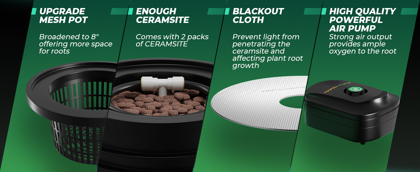 Mars Hydro 4 Eimer 5-Gallonen DWC Hydroponisches System - organic-design.com
