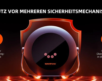 "Spider Farmer Heizer Überhitzungsschutz und Sicherheitssensoren"