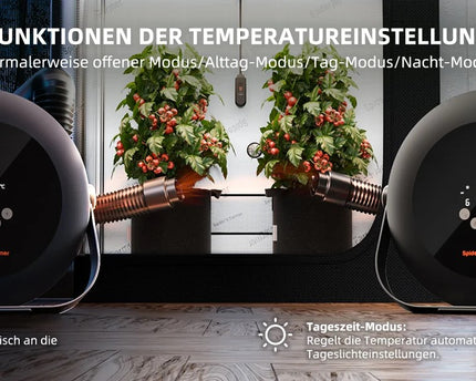 "Tag-Nacht-Automatik Einstellungen in der Spider Farmer App"