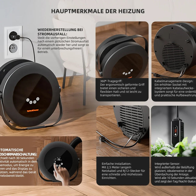 "GGS-System Integration mit 540W Heizer über Smartphone App"