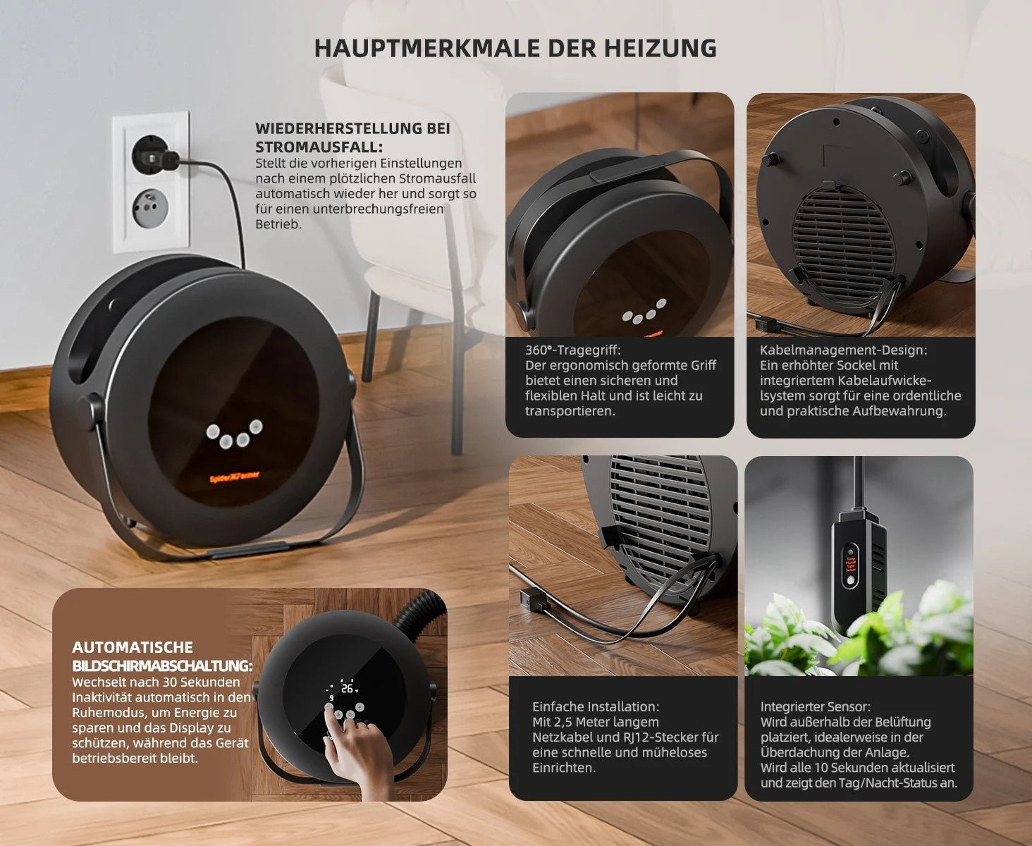 "GGS-System Integration mit 540W Heizer über Smartphone App"