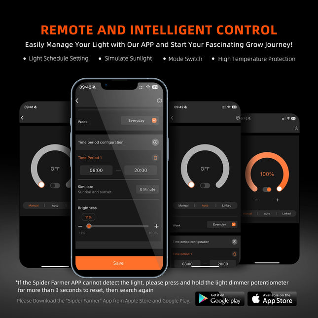 Spider Farmer® G3000 90x90cm Smart Komplett-Growzelt-Set Smart Steuerung