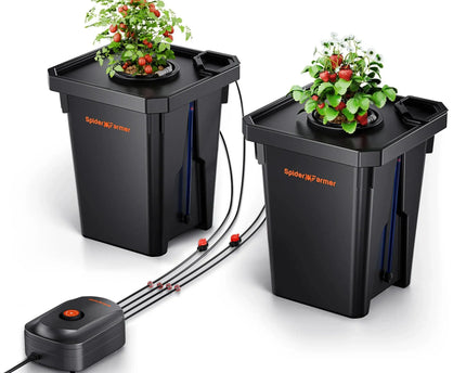 Spider Farmer DWC-Hydroponik System Komplettset - 2x7 Gallonen Eimer mit Top-Drip-Kit