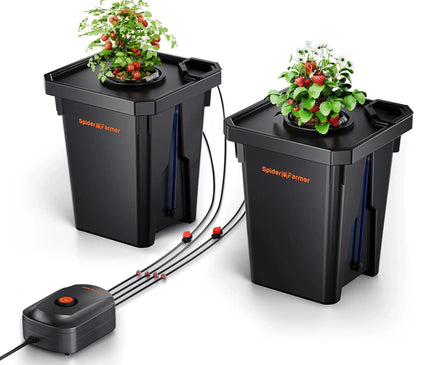 Spider Farmer DWC-Hydroponik System Komplettset - 2x7 Gallonen Eimer mit Top-Drip-Kit