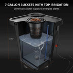 Spider Farmer 4 Töpfe DWC- Hydroponik System mit Top-Drip-Kit