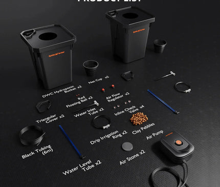 Spider Farmer DWC-Hydroponik System 2x7 Gallonen Tiefwasserkultur - organic-design.com