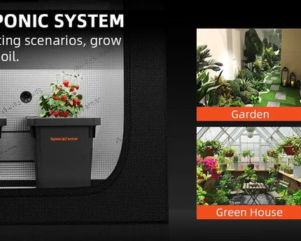 Spider Farmer DWC-Tiefwasserkultur Hydroponik System mit Top-Drip-Kit, 4x7 Gallonen DWC, 4 Eimer - organic-design.com