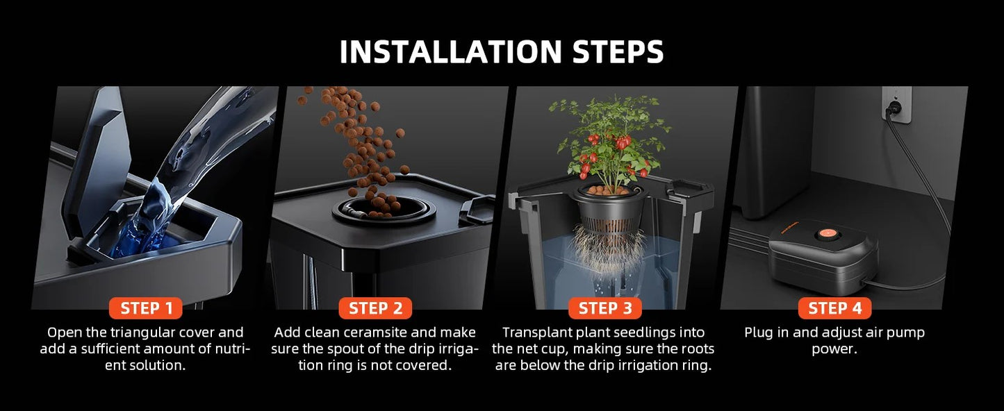 Spider Farmer DWC Deep Water Culture Hydroponic System with Top Drip Kit, 4x7 Gallon DWC, 4 Buckets