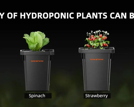 Spider Farmer DWC-Tiefwasserkultur Hydroponik System mit Top-Drip-Kit, 4x7 Gallonen DWC, 4 Eimer - organic-design.com