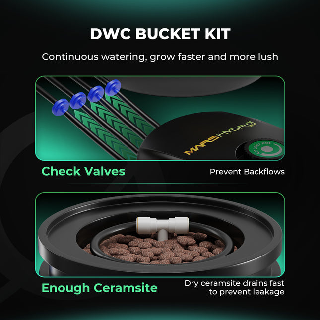 Mars Hydro DWC Bucket Kit - kontinuierliche Nährstoffversorgung für üppiges Wachstum