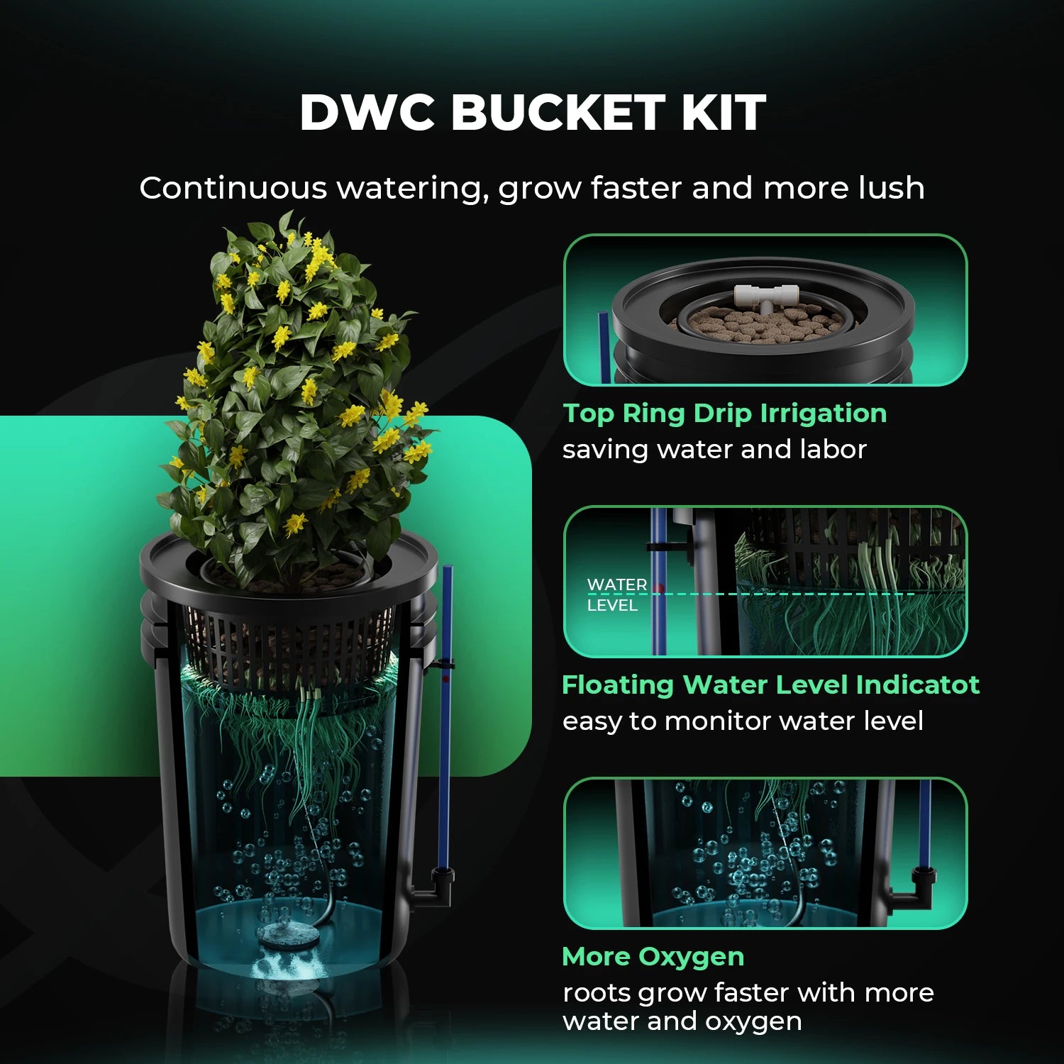 Mars Hydro DWC Hydroponik-Systemkit mit 2 Eimern - organic-design.com