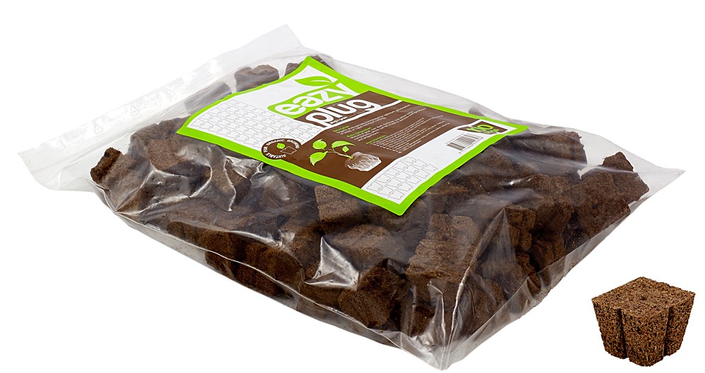Eazy Plug Anzuchtwürfel 3,5cm Größe Perlite Torf Kokosfasern biologisch abbaubar kompostierbar