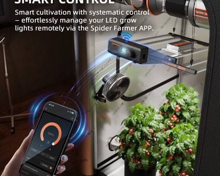 WiFi und Bluetooth Steuerungseinheit der Spider Farmer G4500 Wachstumslampe für App-Kontrolle