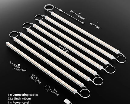 Spider Farmer 200W - 8 Stück Dimmbare Vollspektrum-LED-Pflanzenlichtleiste