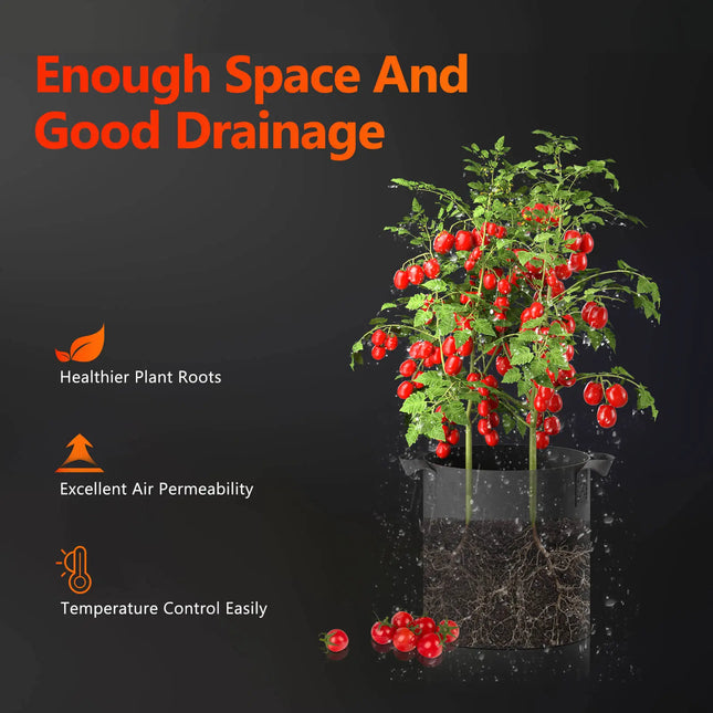 Spider Farmer Grow-Bags Vorteile - Hervorragende Drainage und Wurzelbelüftung für gesundes Wachstum