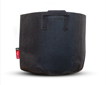 PotKing Grow-Bag Stofftöpfe 30 Liter - 5er Pack schwarze XXXL-Pflanztöpfe aus atmungsaktivem Vliesstoff für riesige Pflanzen und Profi-Anbau