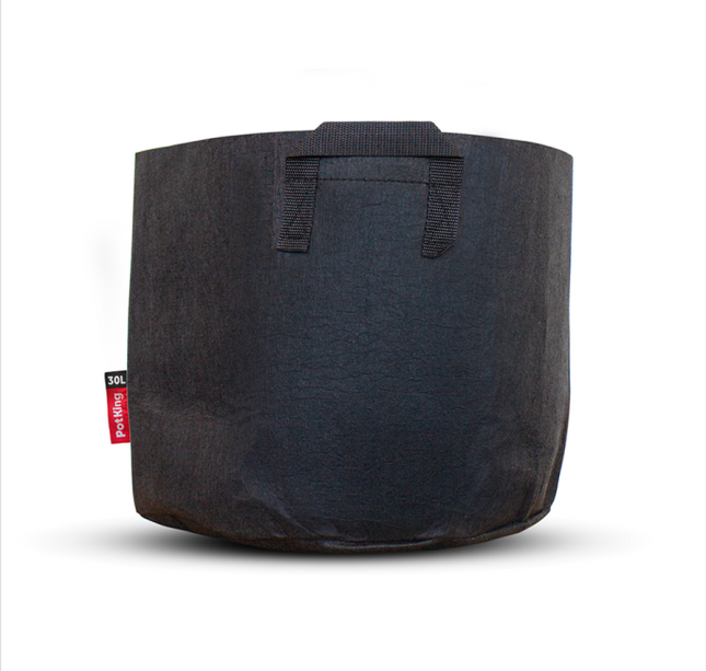 PotKing Grow-Bag Stofftöpfe 30 Liter - 5er Pack schwarze XXXL-Pflanztöpfe aus atmungsaktivem Vliesstoff für riesige Pflanzen und Profi-Anbau