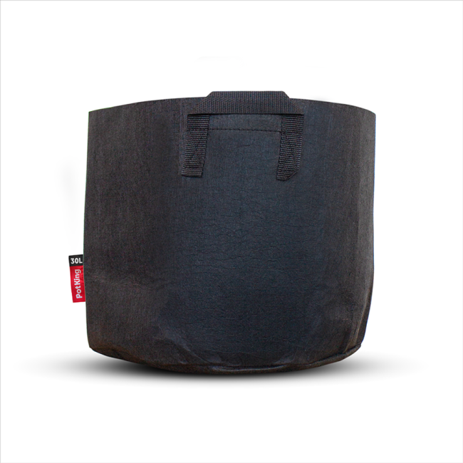 PotKing Grow-Bag Stofftöpfe 30 Liter - 5er Pack schwarze XXXL-Pflanztöpfe aus atmungsaktivem Vliesstoff für riesige Pflanzen und Profi-Anbau